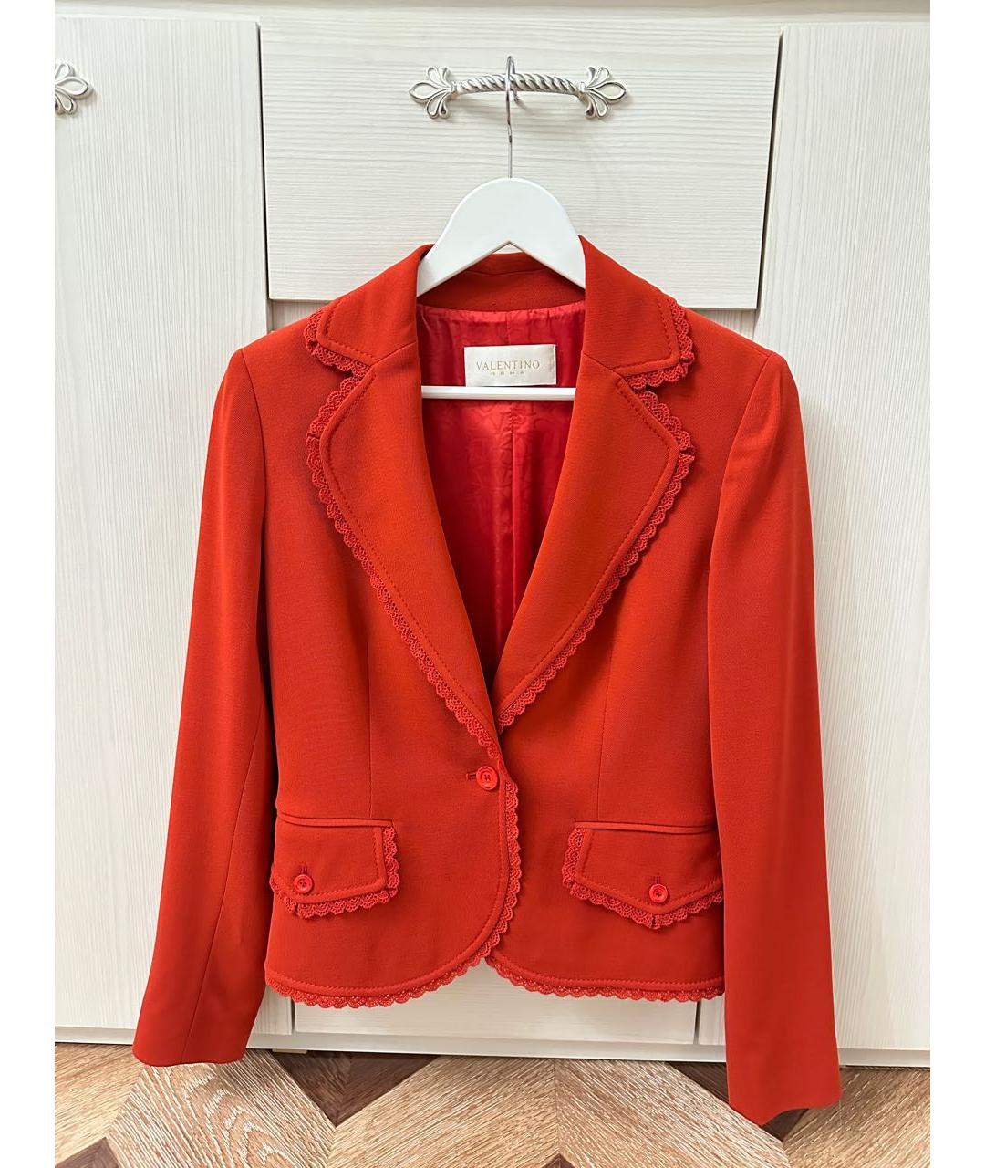 VALENTINO Красный шерстяной жакет/пиджак, фото 6