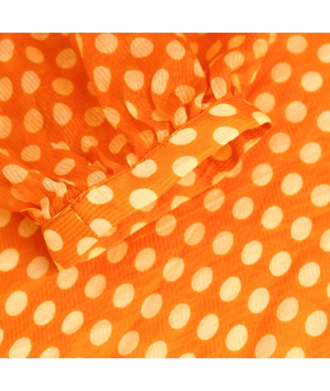 PAUL & JOE Оранжевое шелковое платье, фото 4