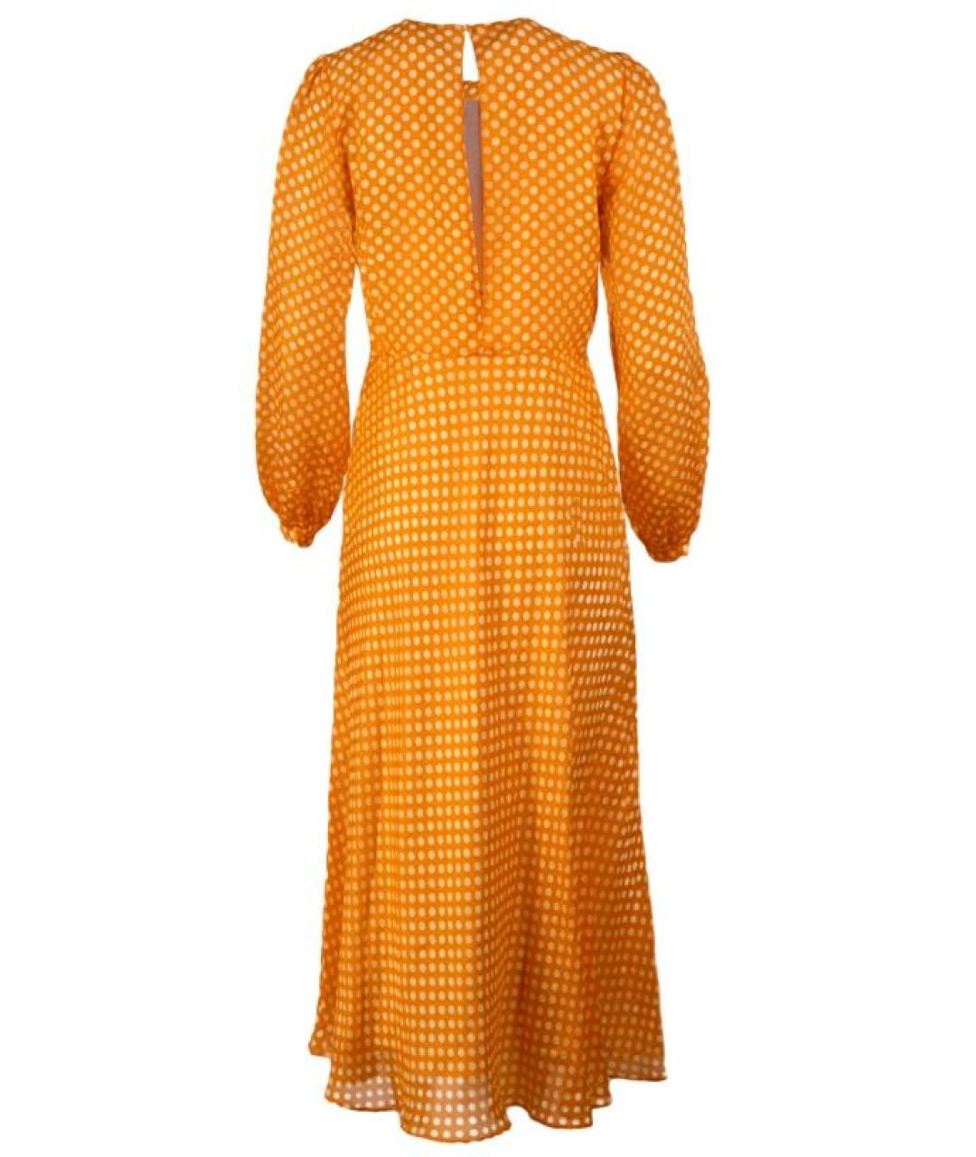 PAUL & JOE Оранжевое шелковое платье, фото 2
