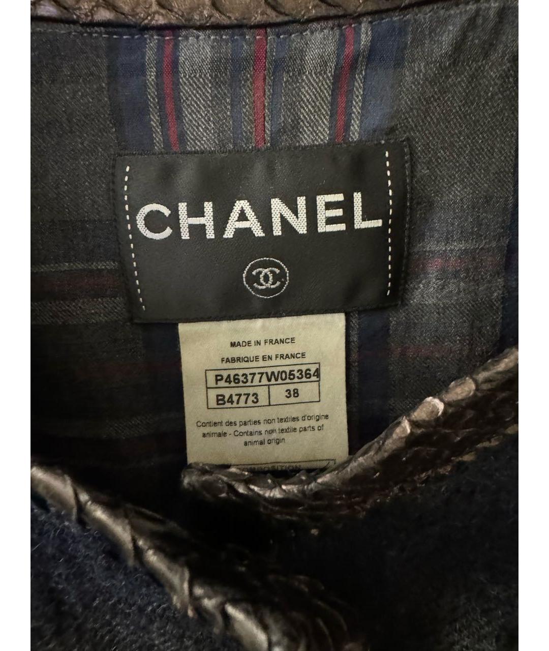 CHANEL Темно-синий твидовый костюм с юбками, фото 4