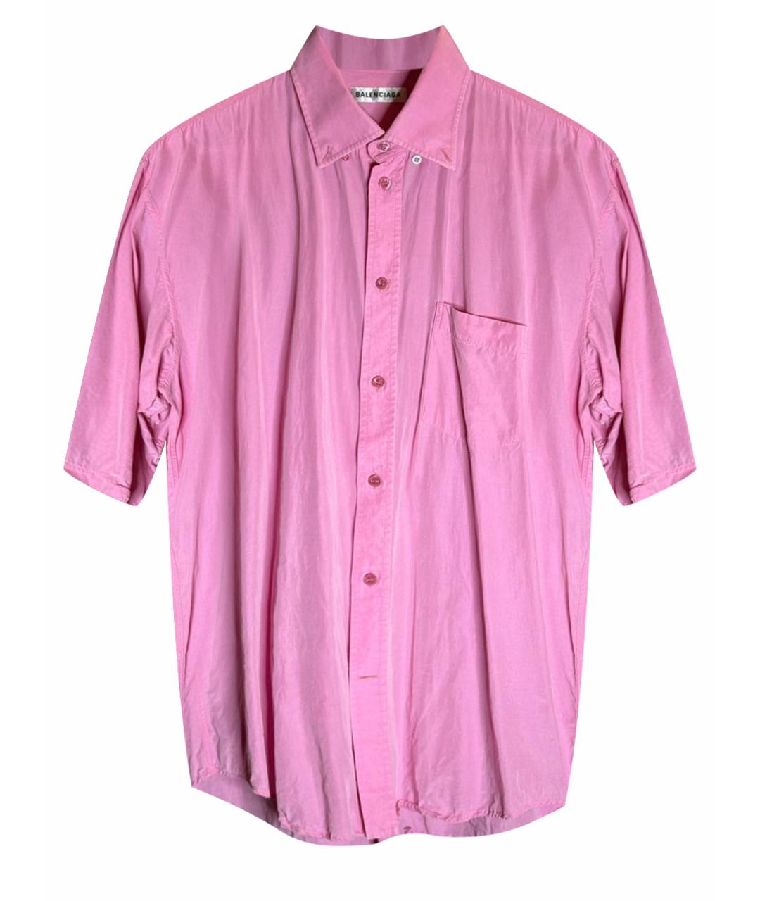 BALENCIAGA Розовая вискозная рубашка, фото 1