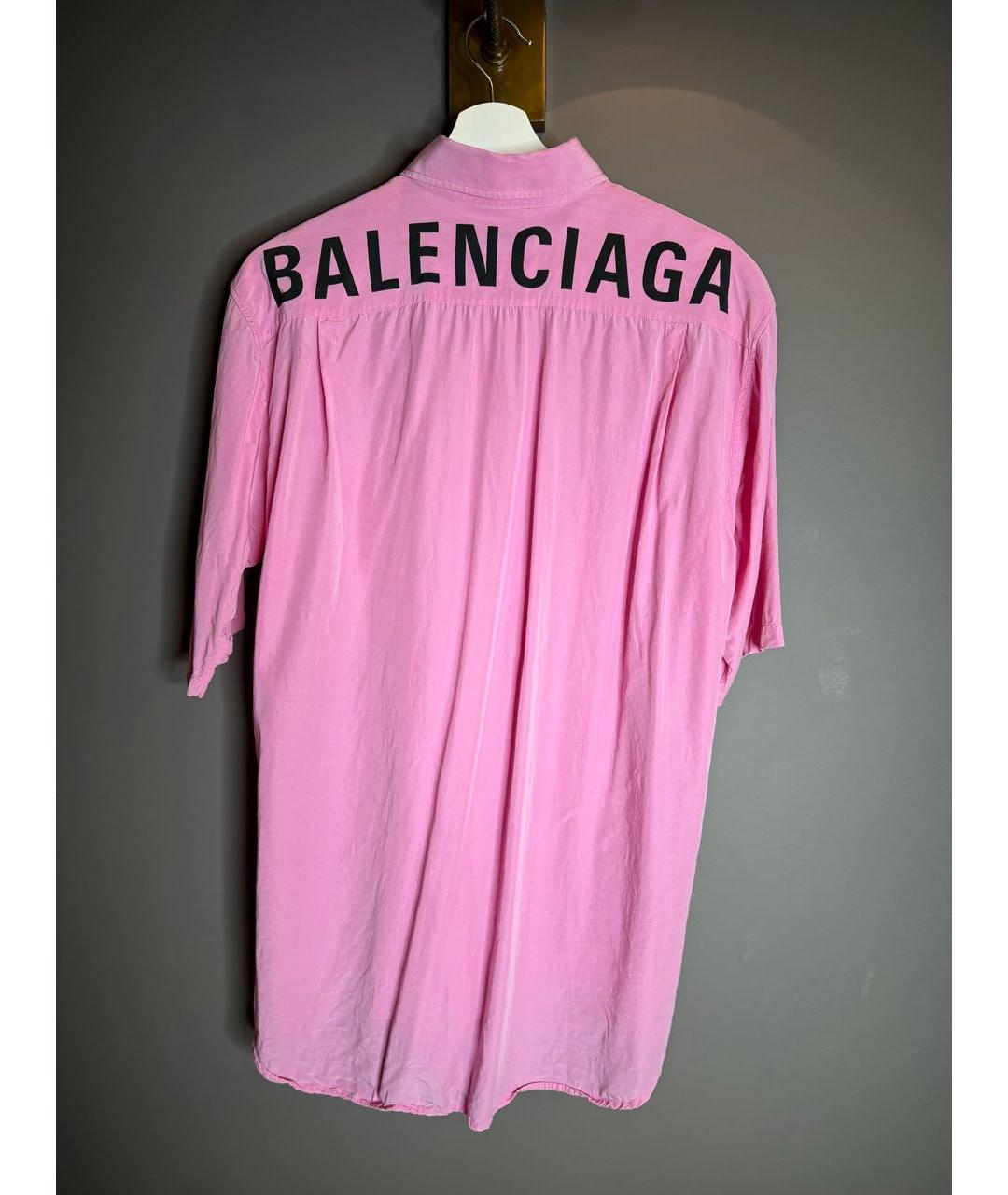 BALENCIAGA Розовая вискозная рубашка, фото 2