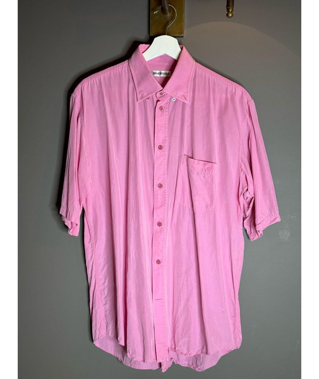 BALENCIAGA Розовая вискозная рубашка, фото 5