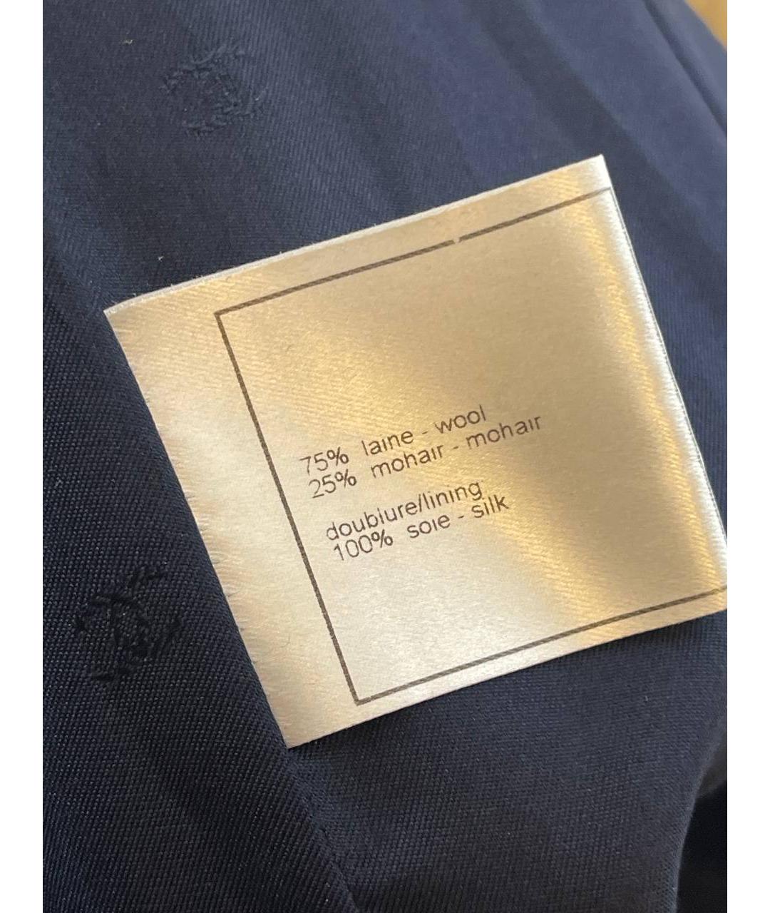 CHANEL Темно-синее шерстяное пальто, фото 5