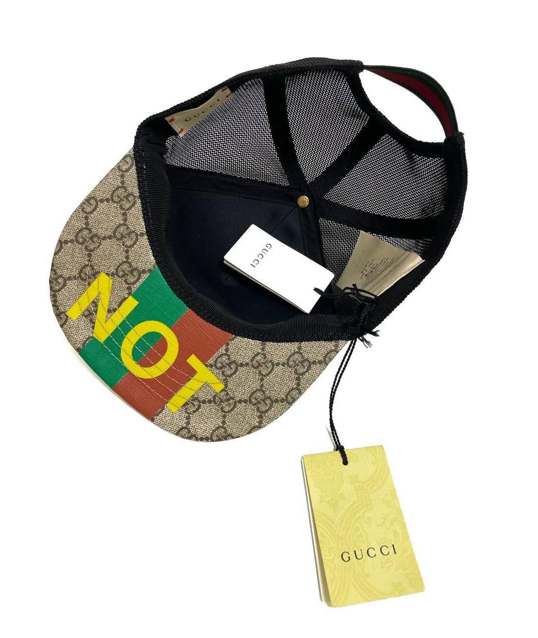 GUCCI Бежевая кожаная кепка/бейсболка, фото 5