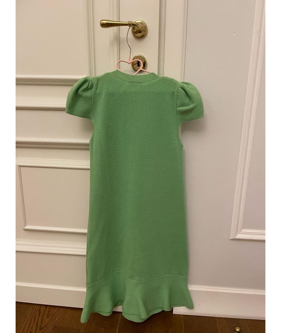 RED VALENTINO Зеленые шерстяное повседневное платье, фото 2