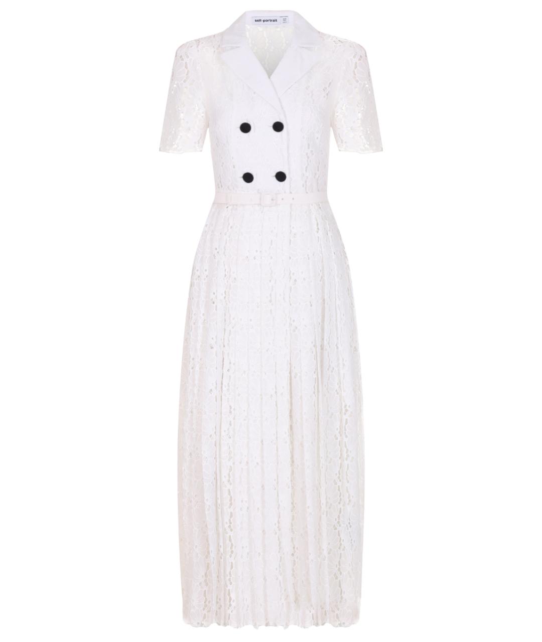 SELF-PORTRAIT Белое повседневное платье, фото 1