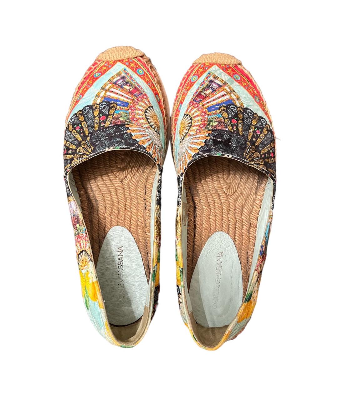 DOLCE&GABBANA Мульти текстильные эспадрильи, фото 3