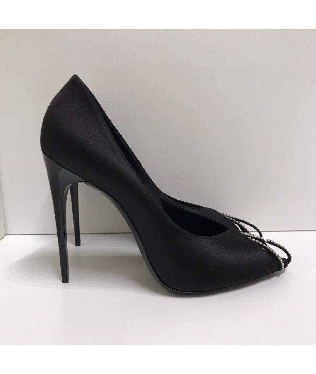 SAINT LAURENT Черные кожаные туфли, фото 10