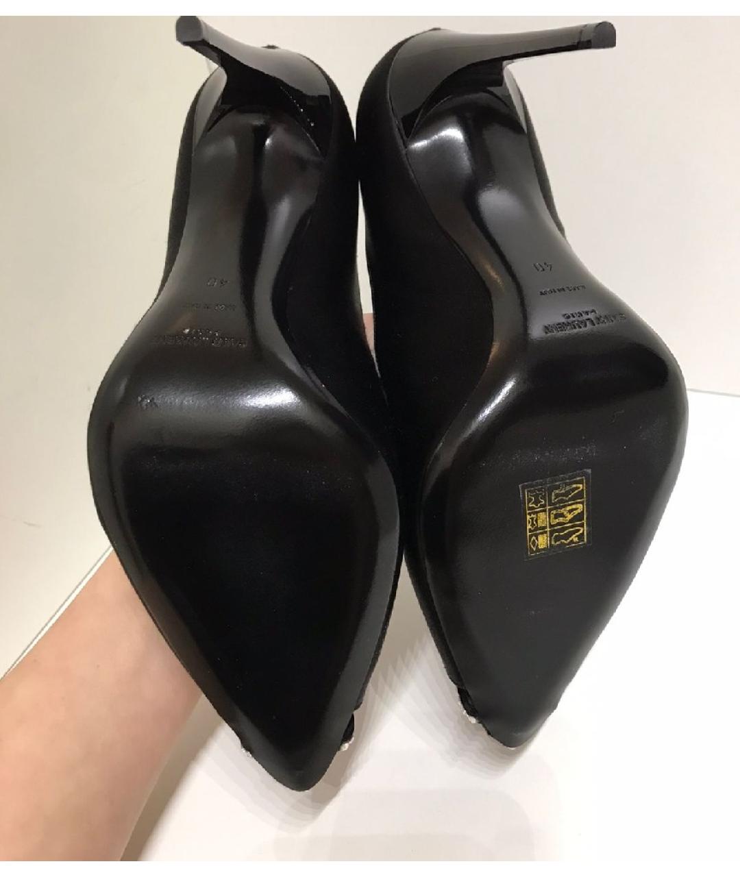 SAINT LAURENT Черные кожаные туфли, фото 7
