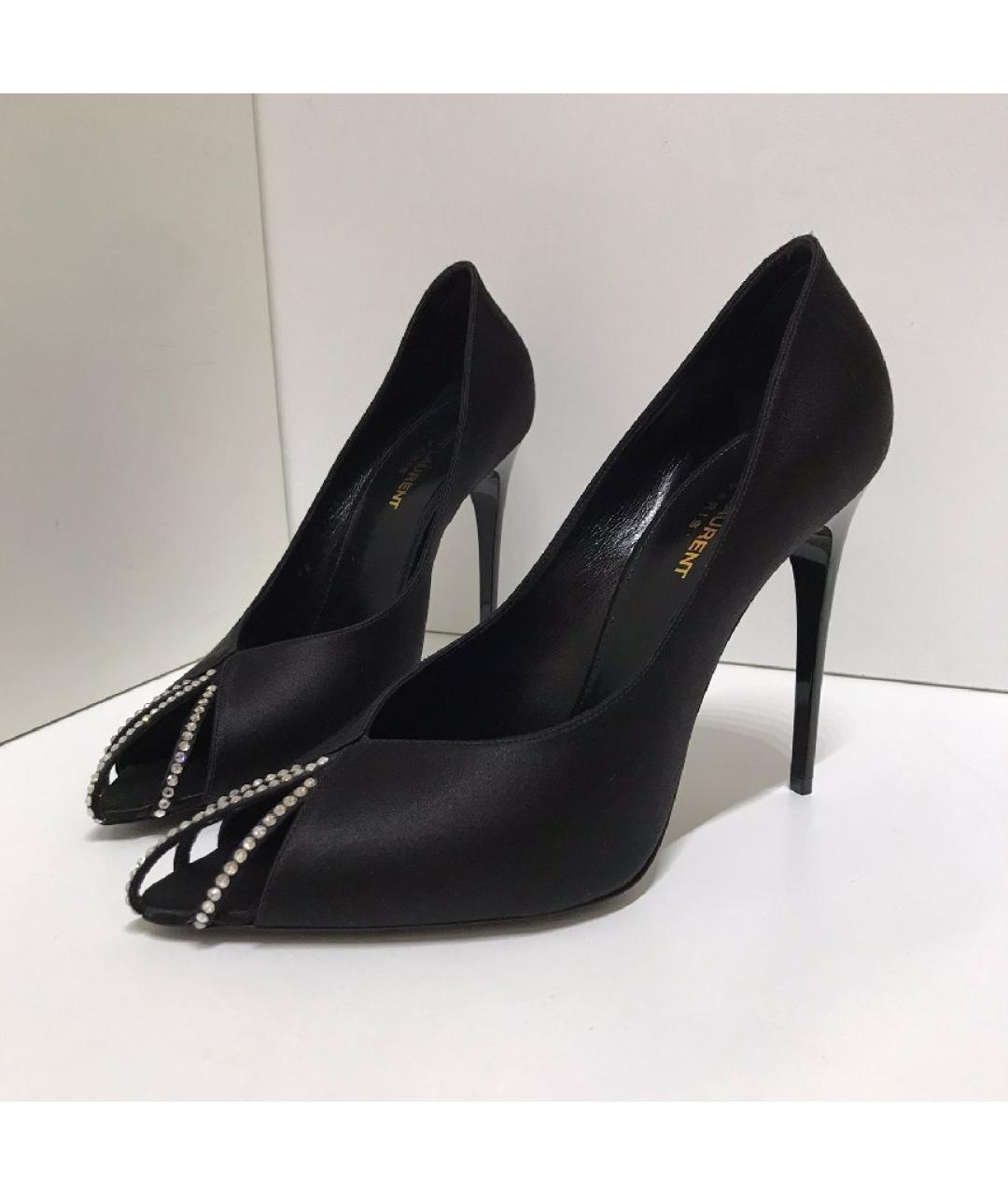 SAINT LAURENT Черные кожаные туфли, фото 8