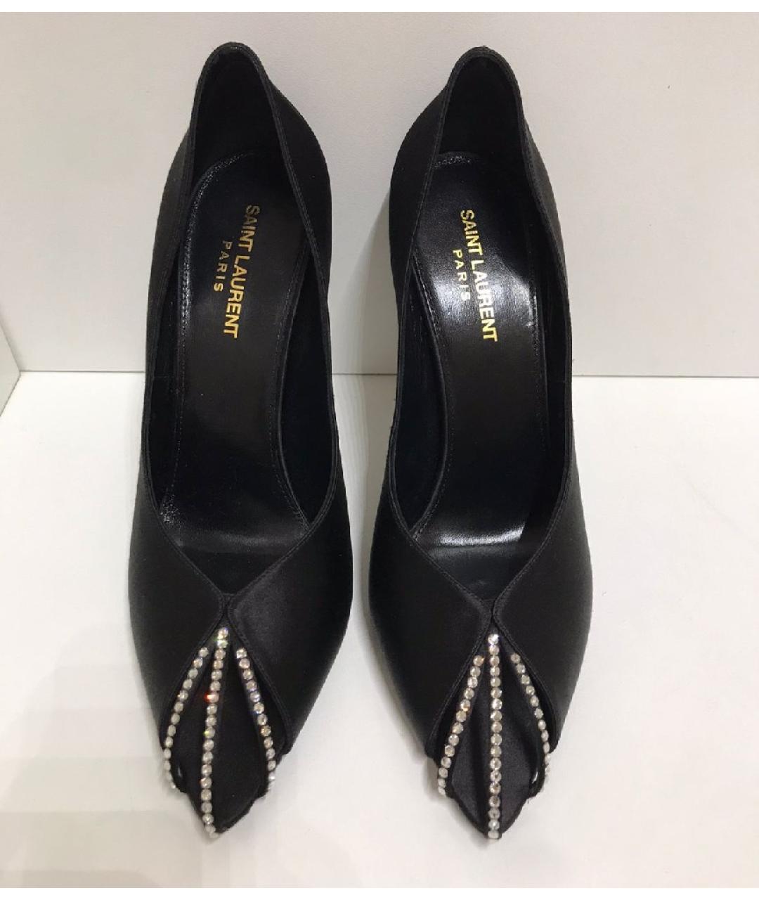 SAINT LAURENT Черные кожаные туфли, фото 3