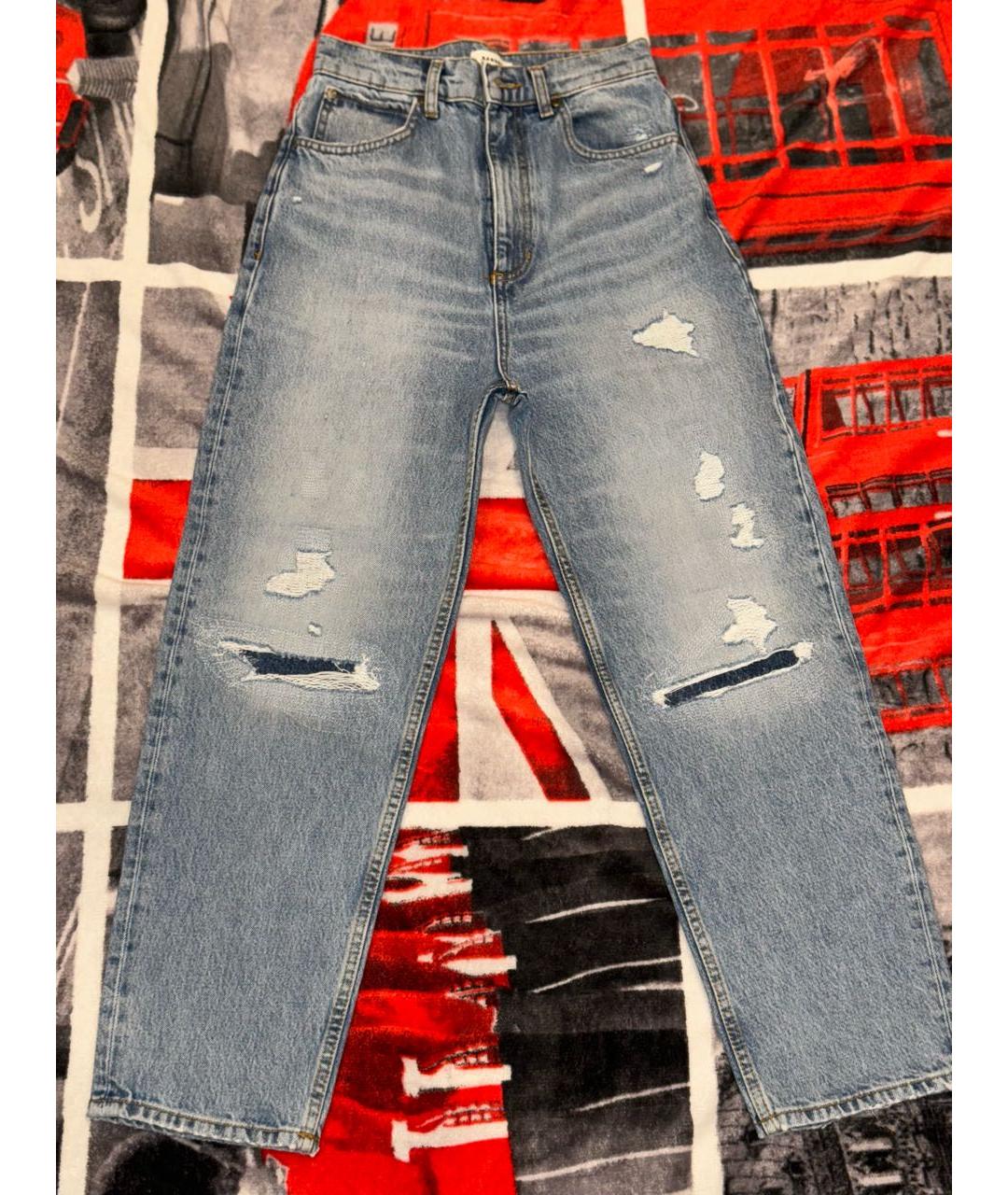 SANDRO Голубые прямые джинсы, фото 4