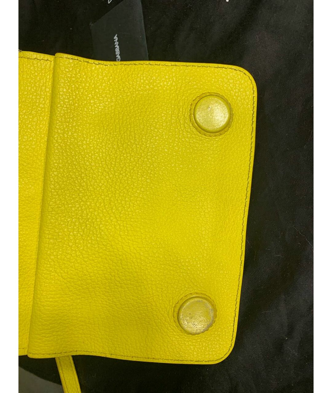 DOLCE&GABBANA Желтый кожаный рюкзак, фото 8