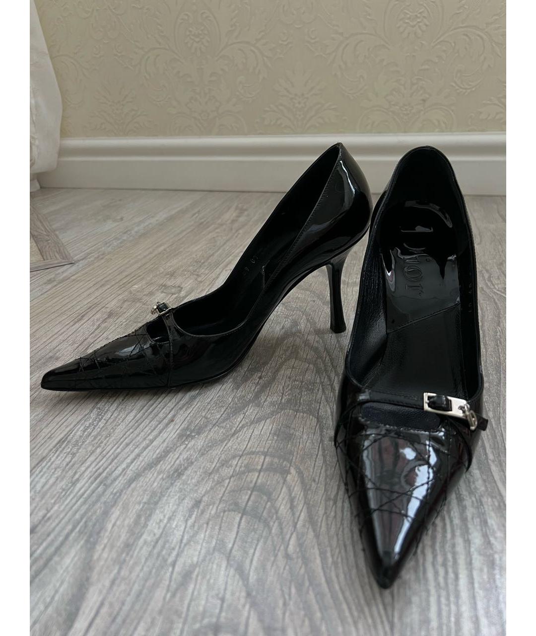 CHRISTIAN DIOR PRE-OWNED Черные туфли из лакированной кожи, фото 7
