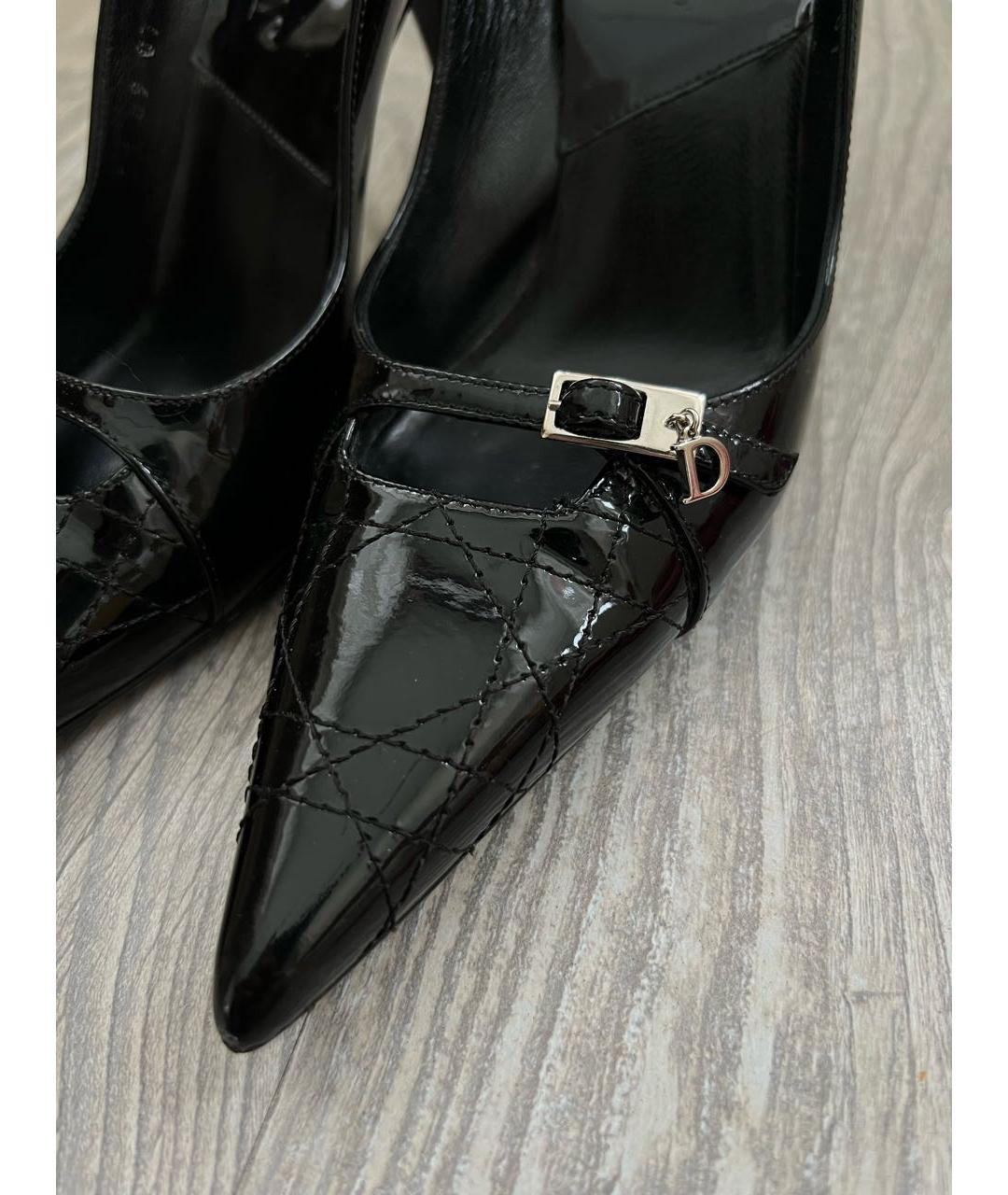 CHRISTIAN DIOR PRE-OWNED Черные туфли из лакированной кожи, фото 5