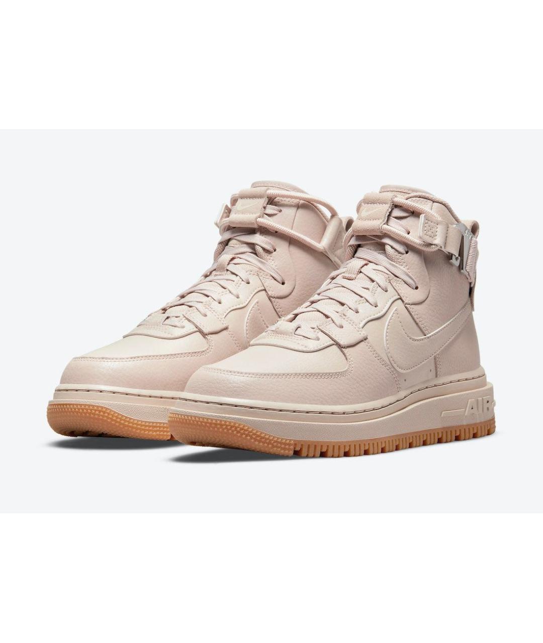 NIKE Бежевые кожаные кроссовки, фото 2