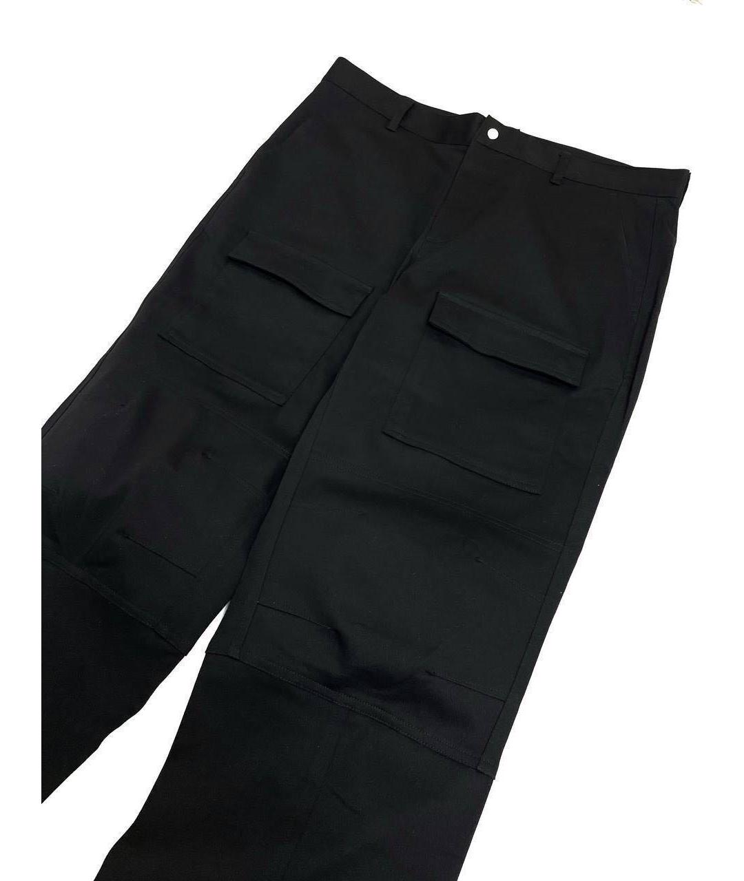 MAISON KITSUNE Черные хлопковые повседневные брюки, фото 3