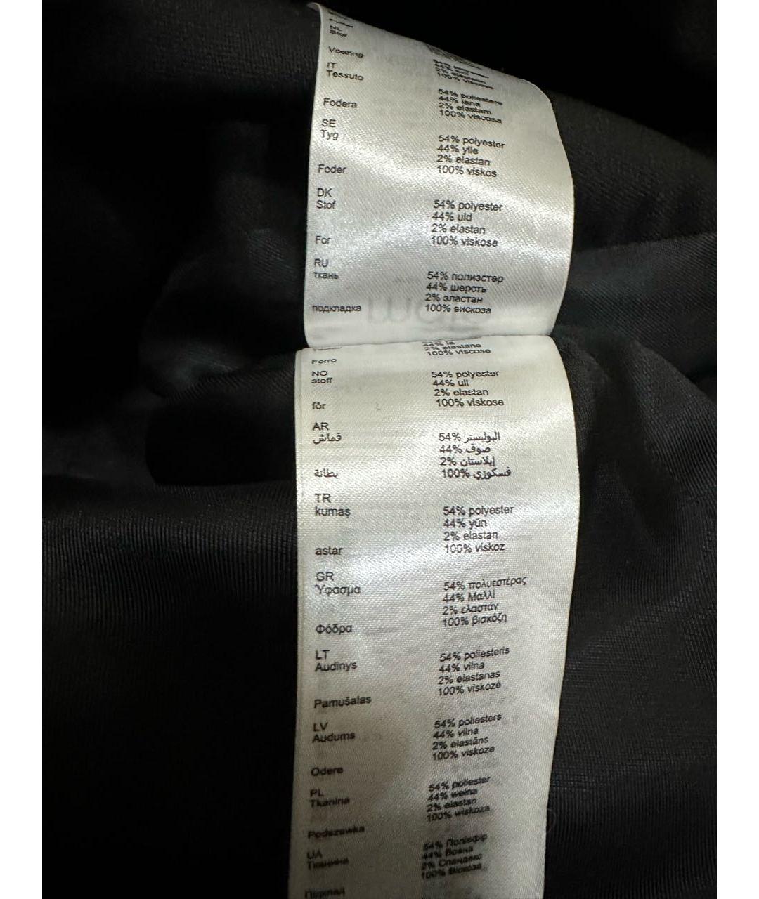 MAJE Черное шерстяное коктейльное платье, фото 7