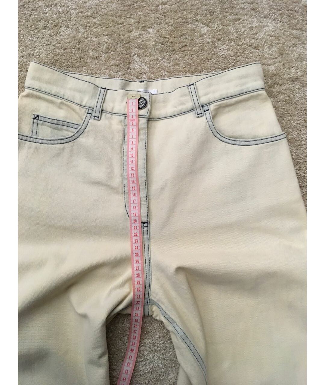 CHANEL PRE-OWNED Хлопковые джинсы клеш, фото 7