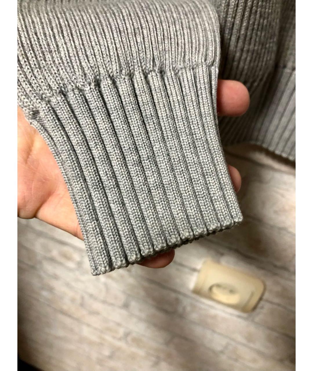 STONE ISLAND Серый шерстяной джемпер / свитер, фото 5