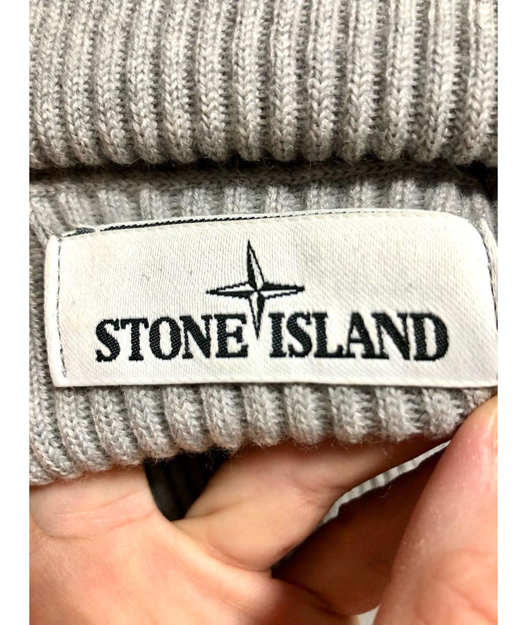 STONE ISLAND Серый шерстяной джемпер / свитер, фото 3