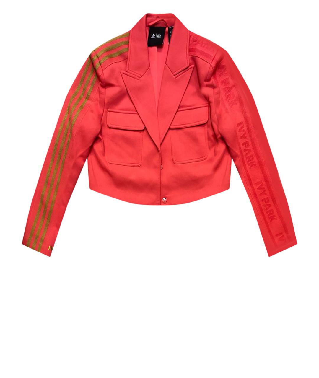 Adidas red best sale crop jacket