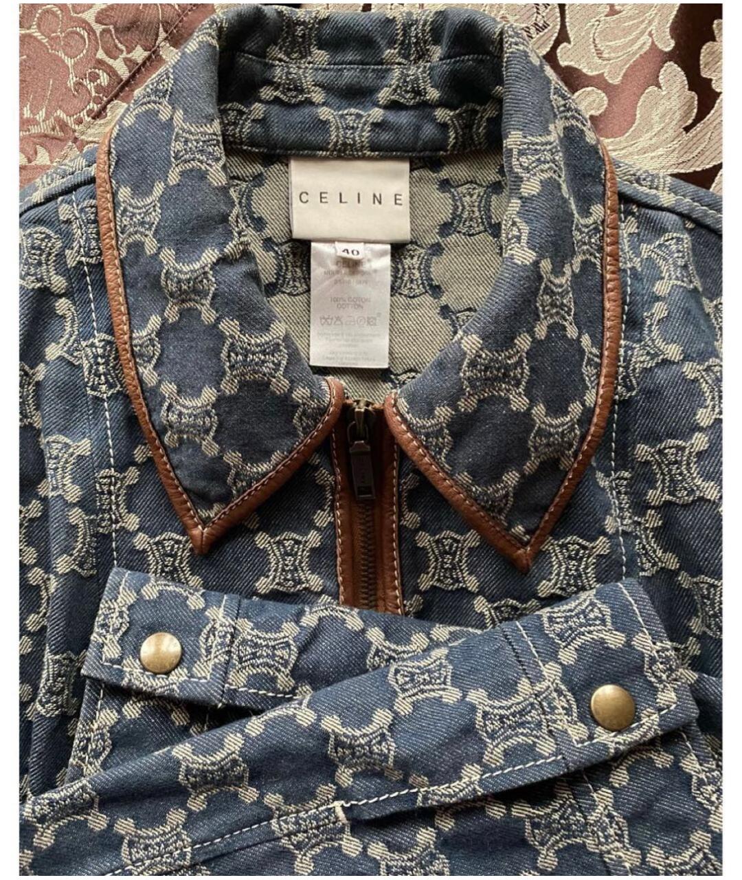 CELINE Синий деним жакет/пиджак, фото 7