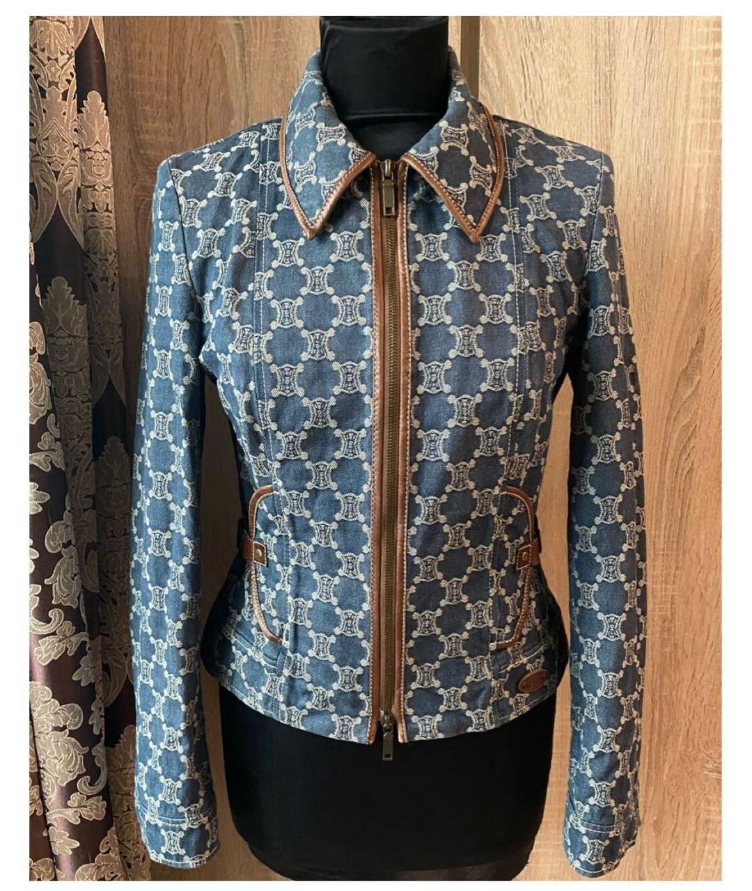 CELINE Синий деним жакет/пиджак, фото 5