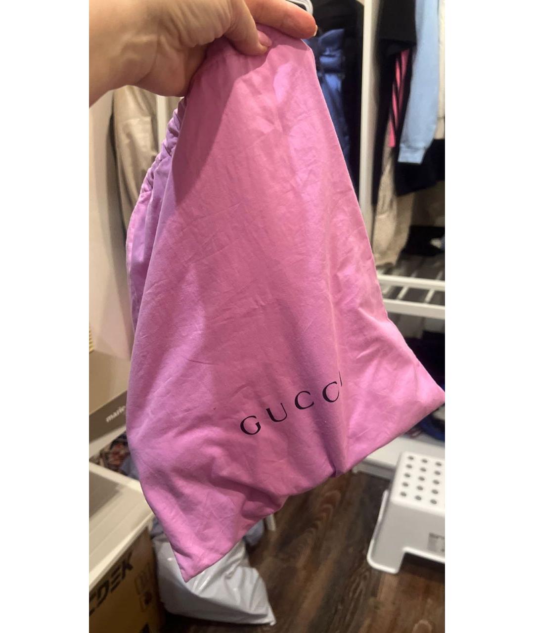 GUCCI Белая кожаная сумка с короткими ручками, фото 5