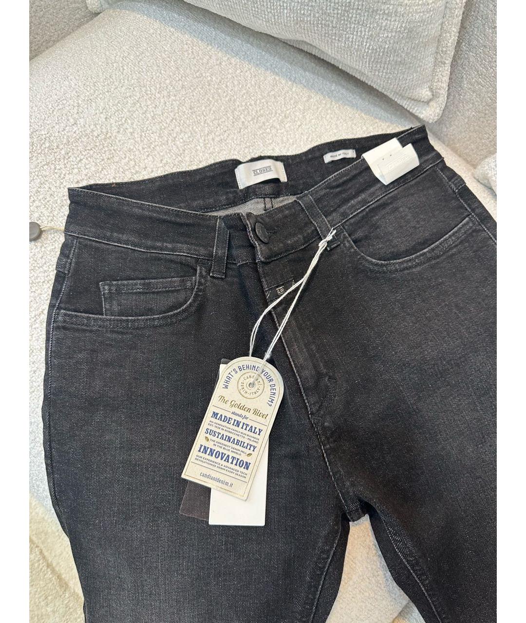 CLOSED Черные хлопко-эластановые джинсы скинни, фото 4