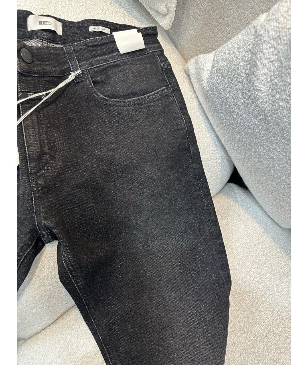 CLOSED Черные хлопко-эластановые джинсы скинни, фото 5