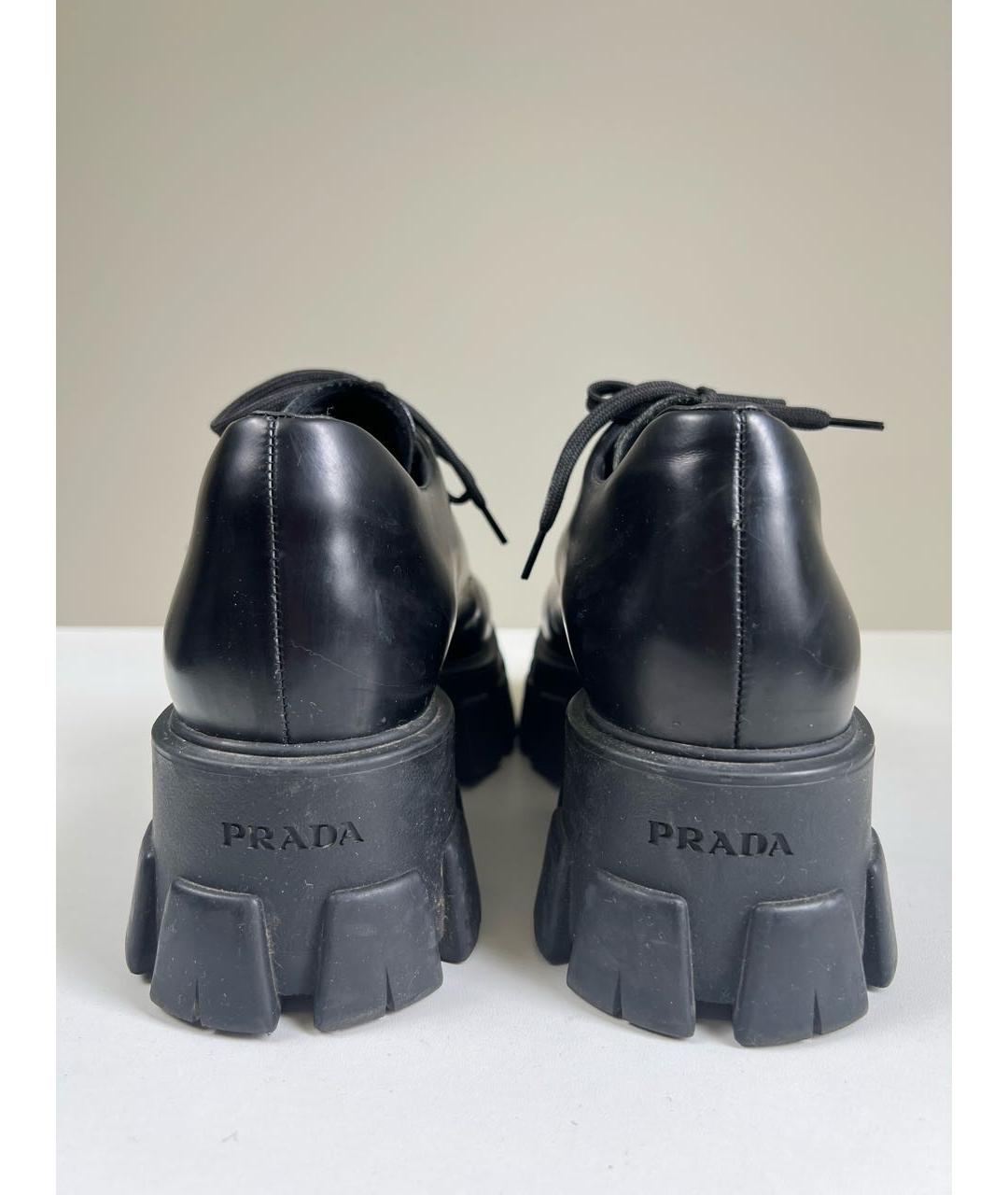 PRADA Черные кожаные лоферы, фото 3