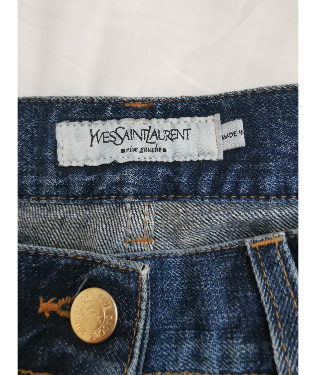 SAINT LAURENT Хлопковые джинсы клеш, фото 3
