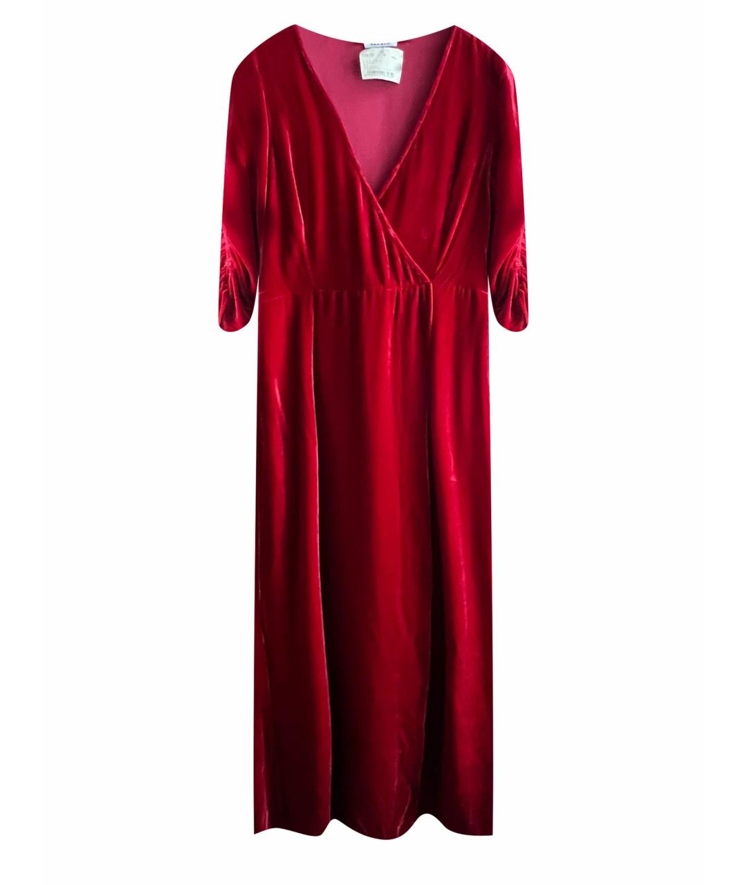 P.A.R.O.S.H. Бордовое бархатное вечернее платье, фото 1