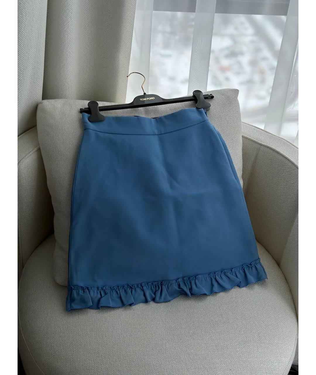 GUCCI Голубой хлопковый костюм с юбками, фото 7