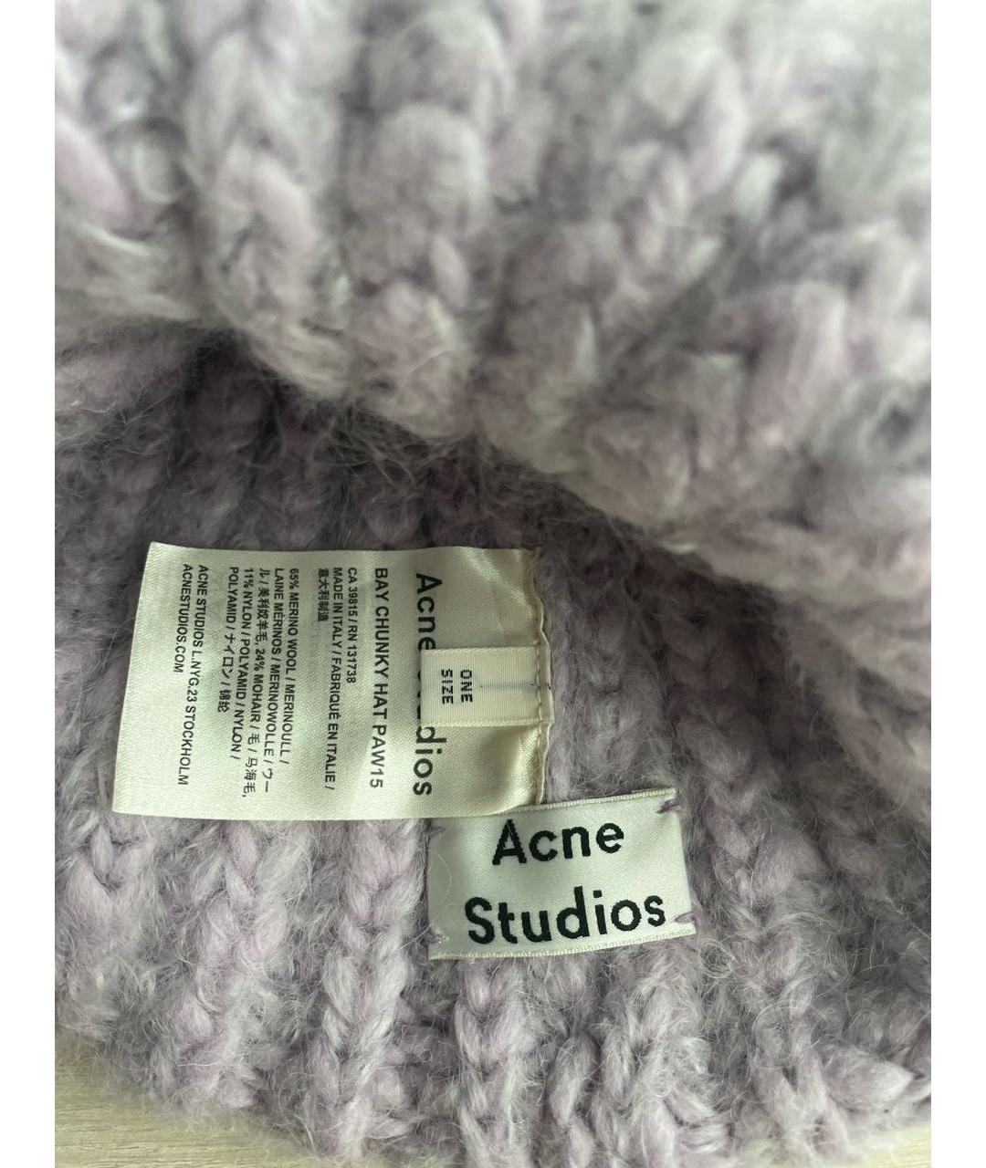 ACNE STUDIOS Розовая шерстяная шапка, фото 4