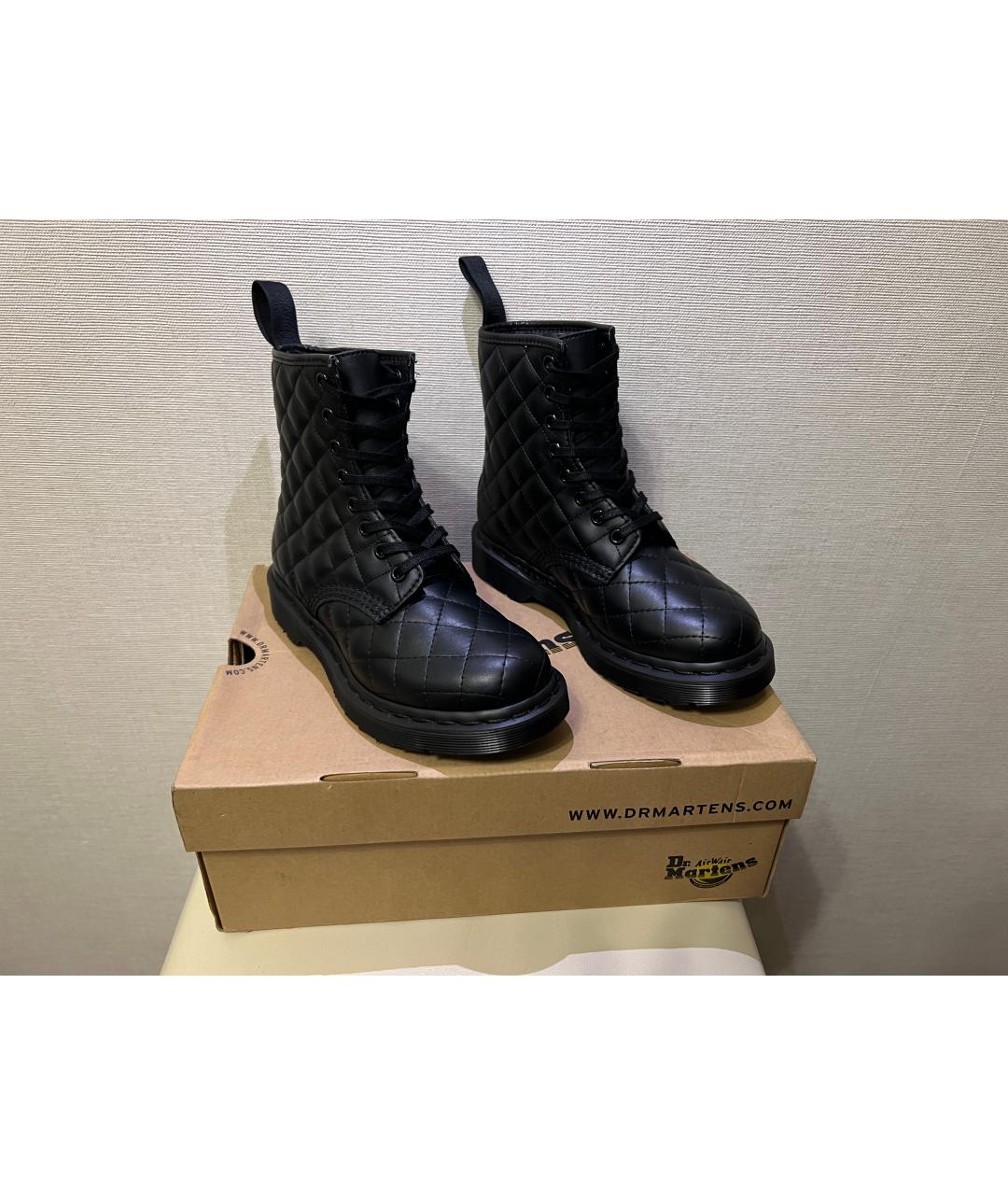 DR. MARTENS Черные кожаные ботинки, фото 2