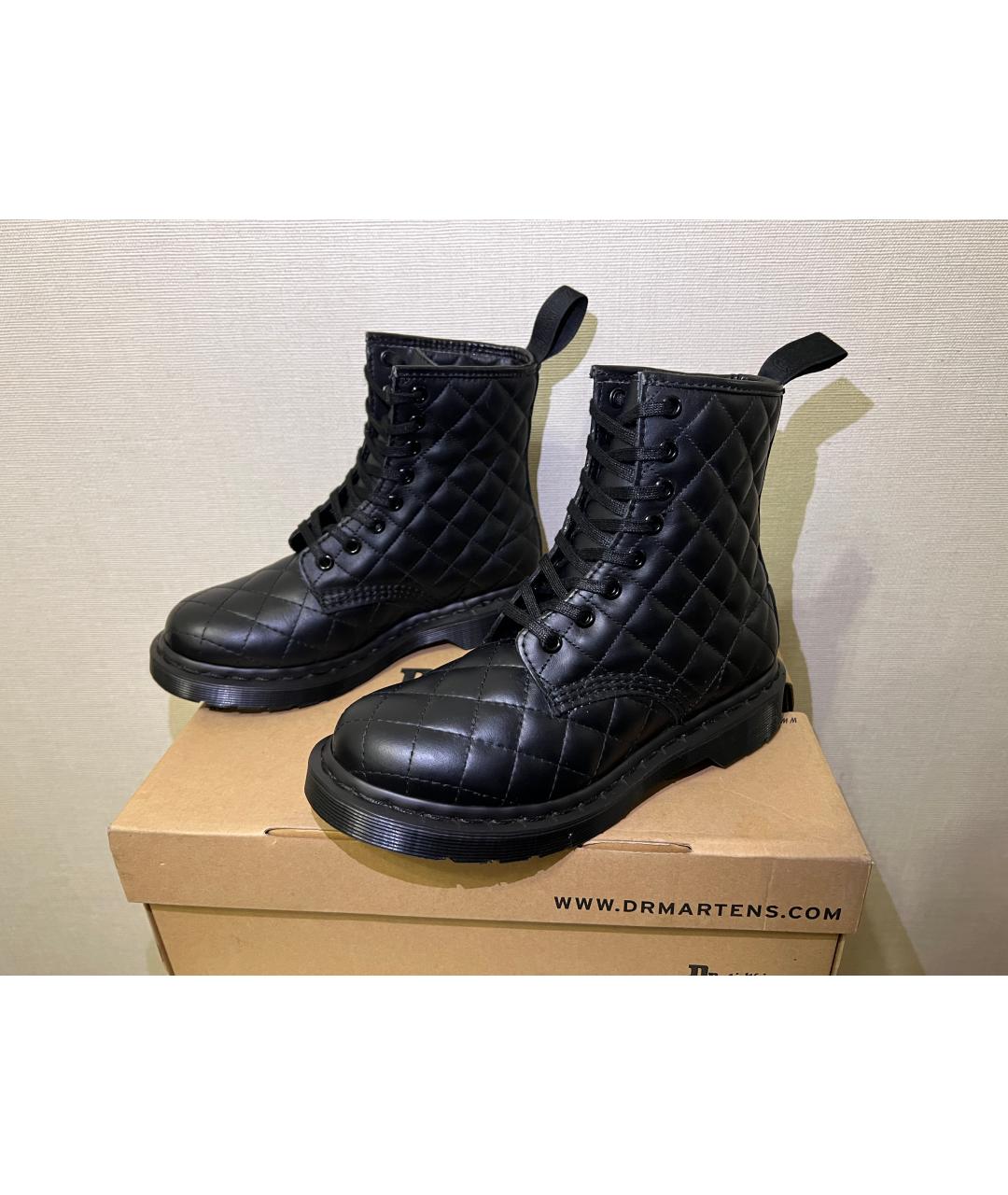 DR. MARTENS Черные кожаные ботинки, фото 8