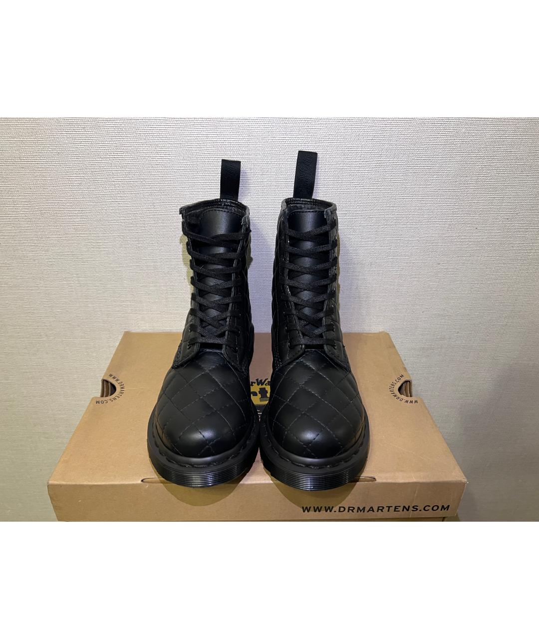 DR. MARTENS Черные кожаные ботинки, фото 3