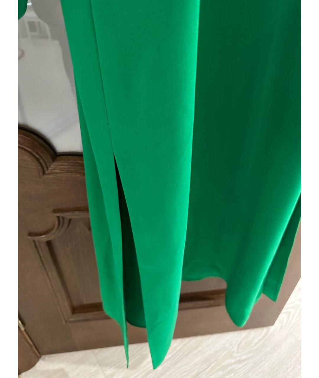 VALENTINO Зеленые шелковое повседневное платье, фото 5