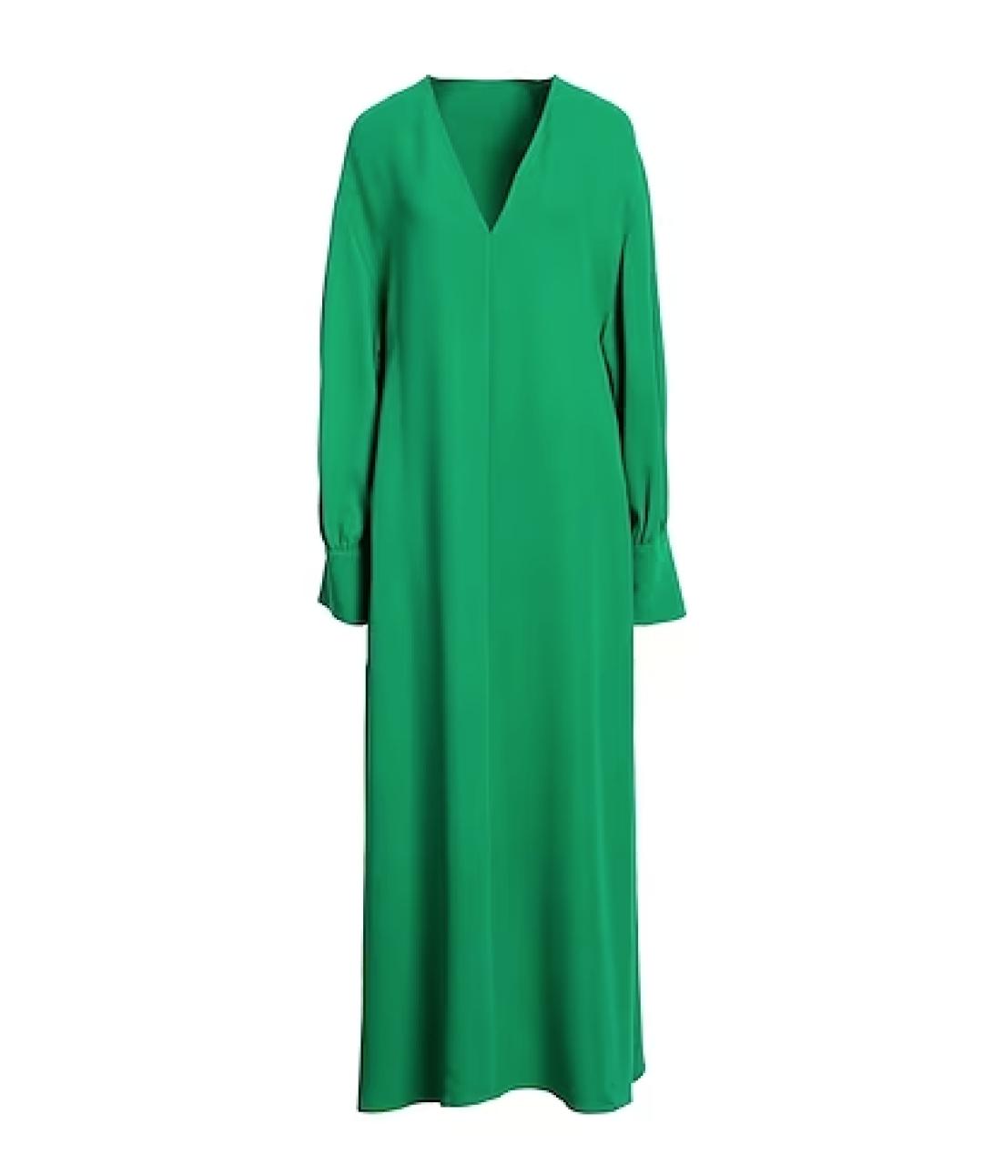 VALENTINO Зеленые шелковое повседневное платье, фото 1