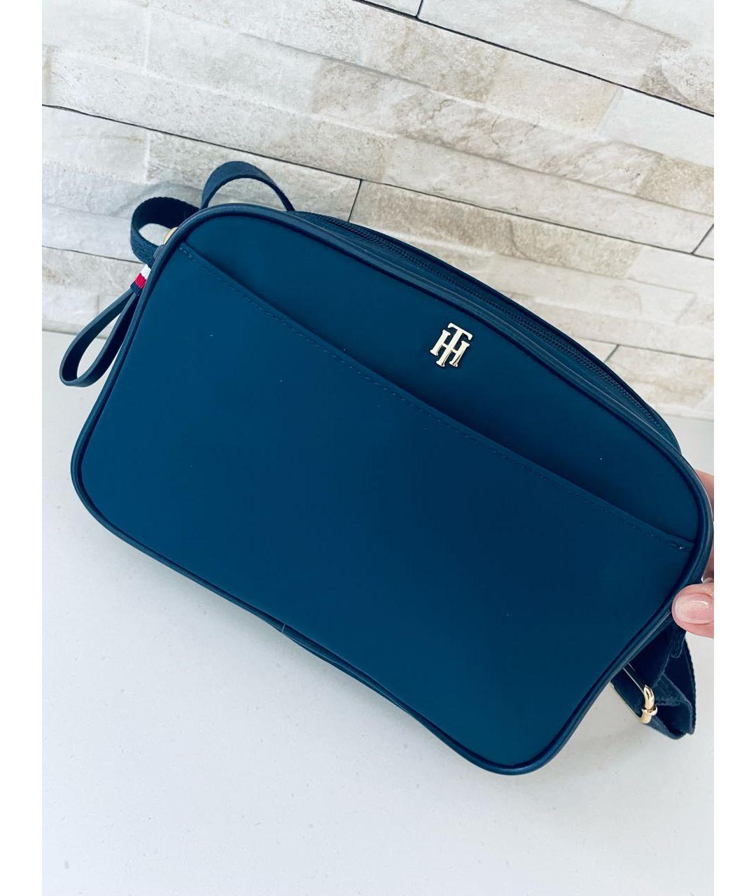 TOMMY HILFIGER Темно-синяя тканевая сумка через плечо, фото 2