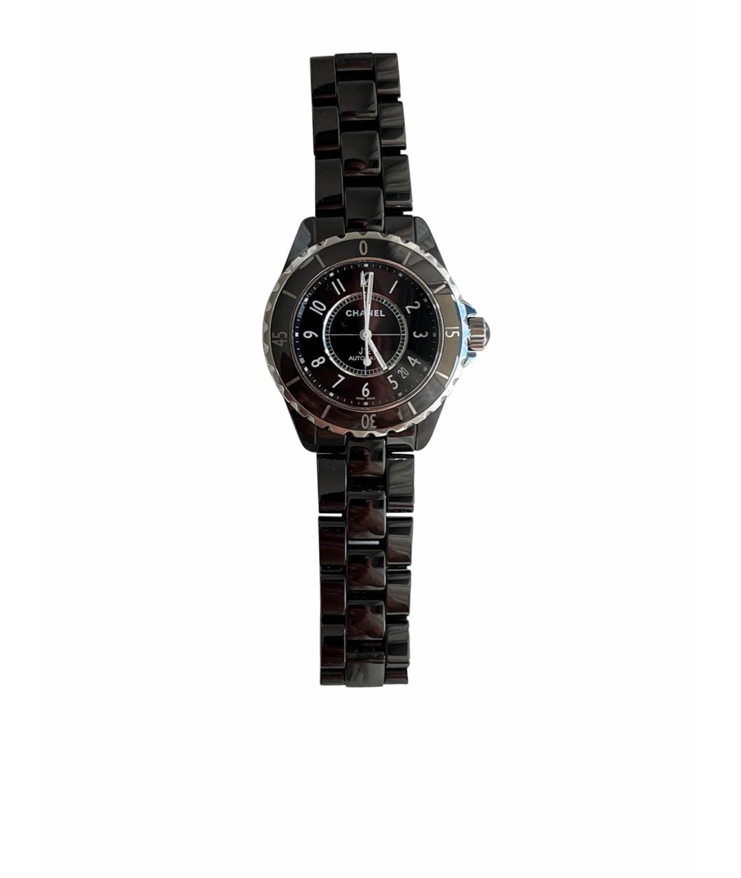 CHANEL PRE-OWNED Черные стальные часы, фото 1
