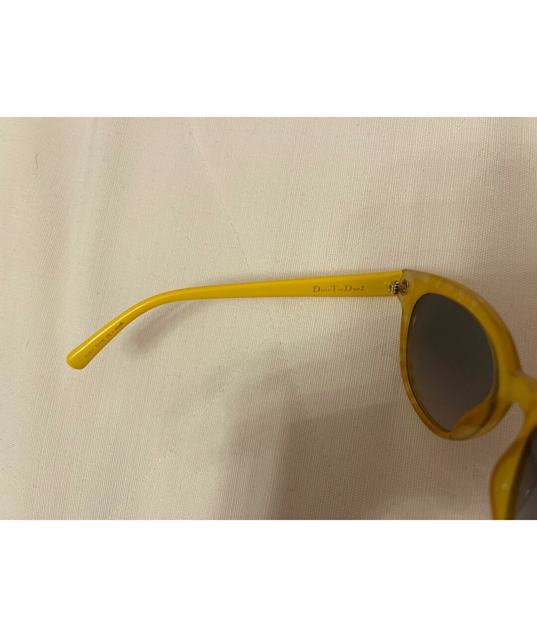 CHRISTIAN DIOR PRE-OWNED Желтые пластиковые солнцезащитные очки, фото 5