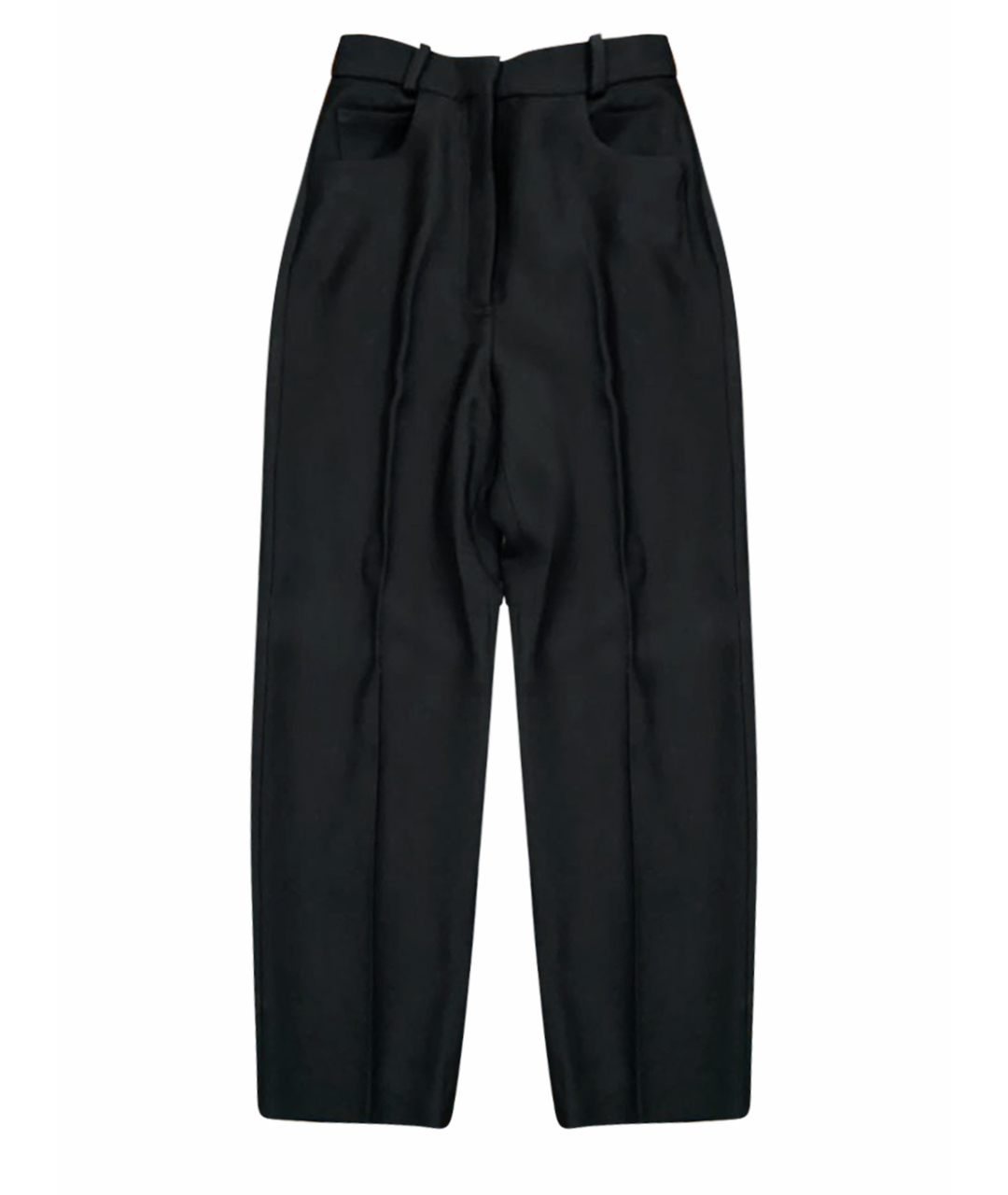 SANDRO Черные шерстяные прямые брюки, фото 1