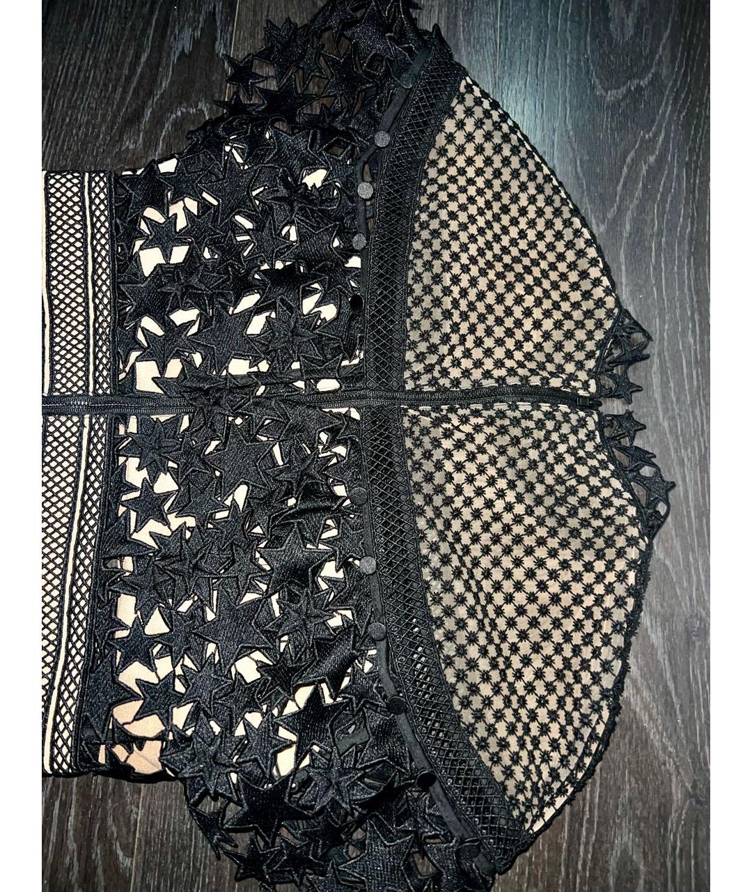 SELF-PORTRAIT Черное кружевное коктейльное платье, фото 4