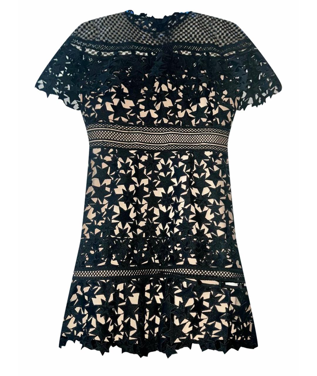 SELF-PORTRAIT Черное кружевное коктейльное платье, фото 9