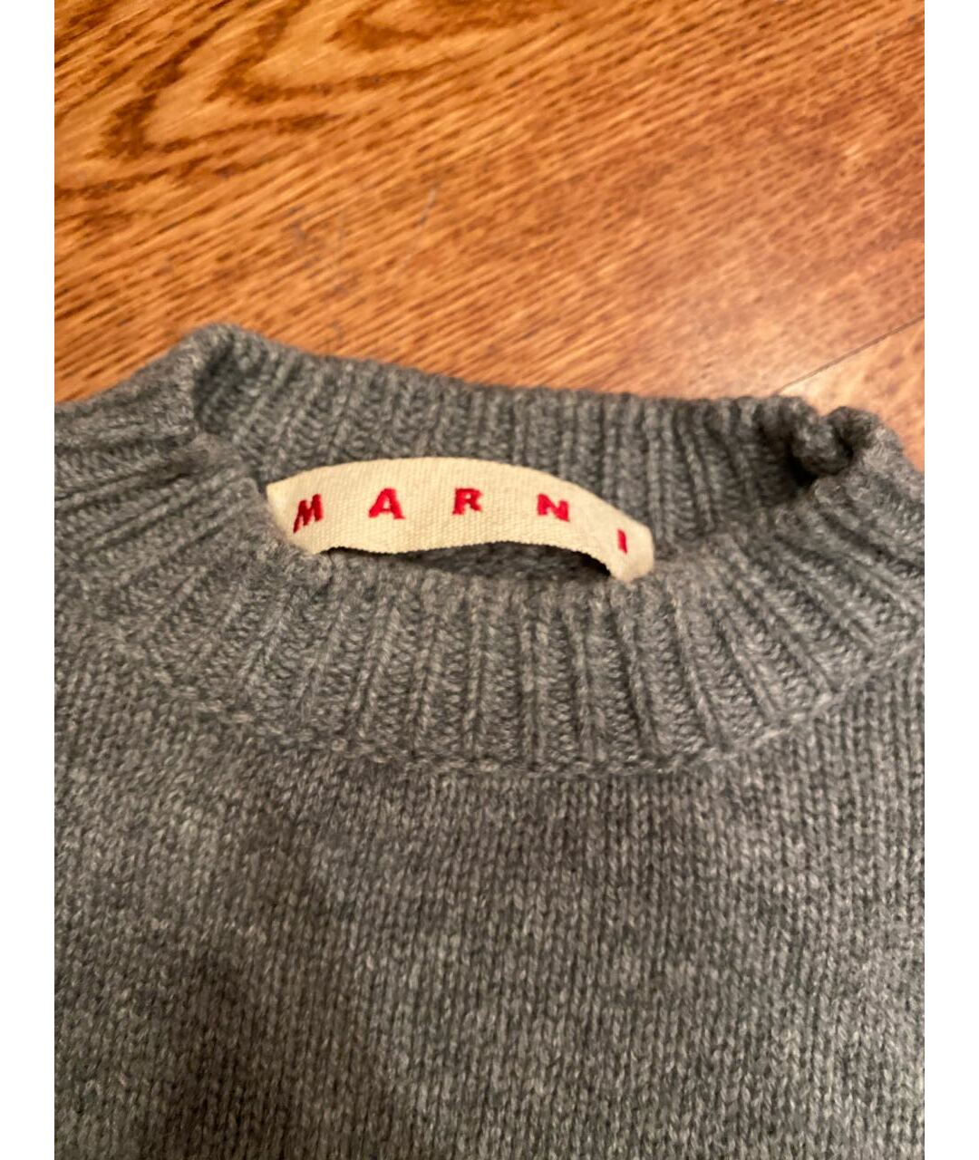 MARNI Серый кашемировый джемпер / свитер, фото 2