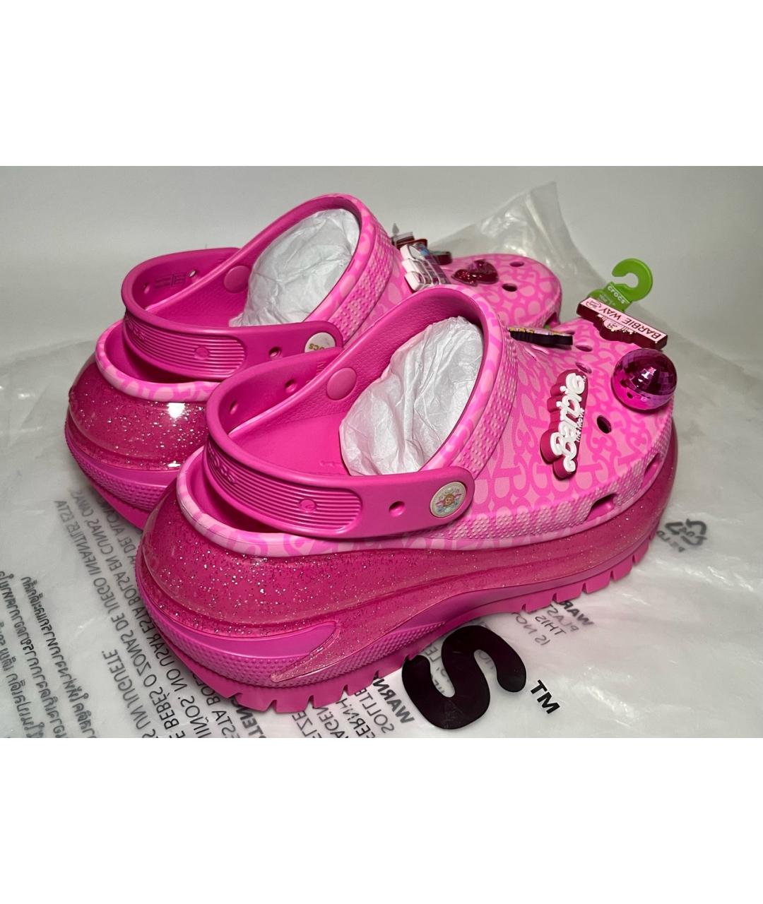 CROCS Розовые резиновые сабо, фото 3